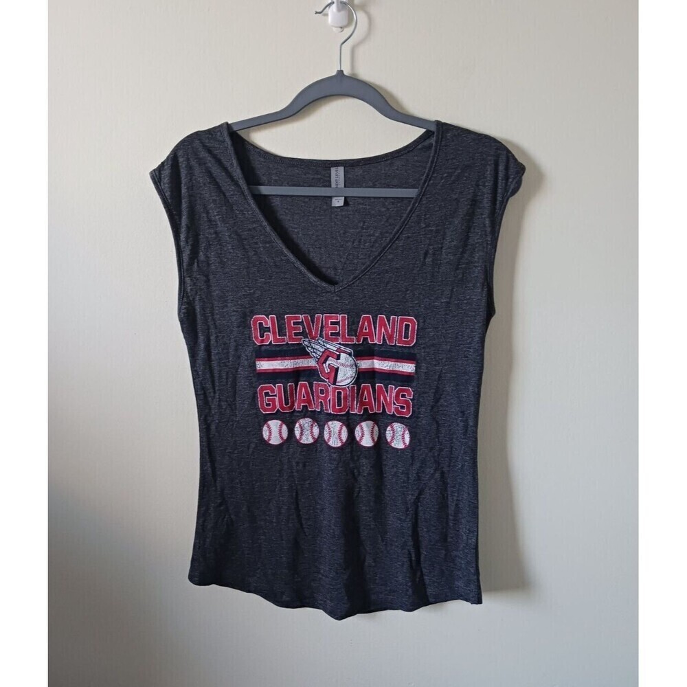 Next‎ Level Apparel Cleveland Guardians Tank Top Sleeveless V Neck Size S NWOT